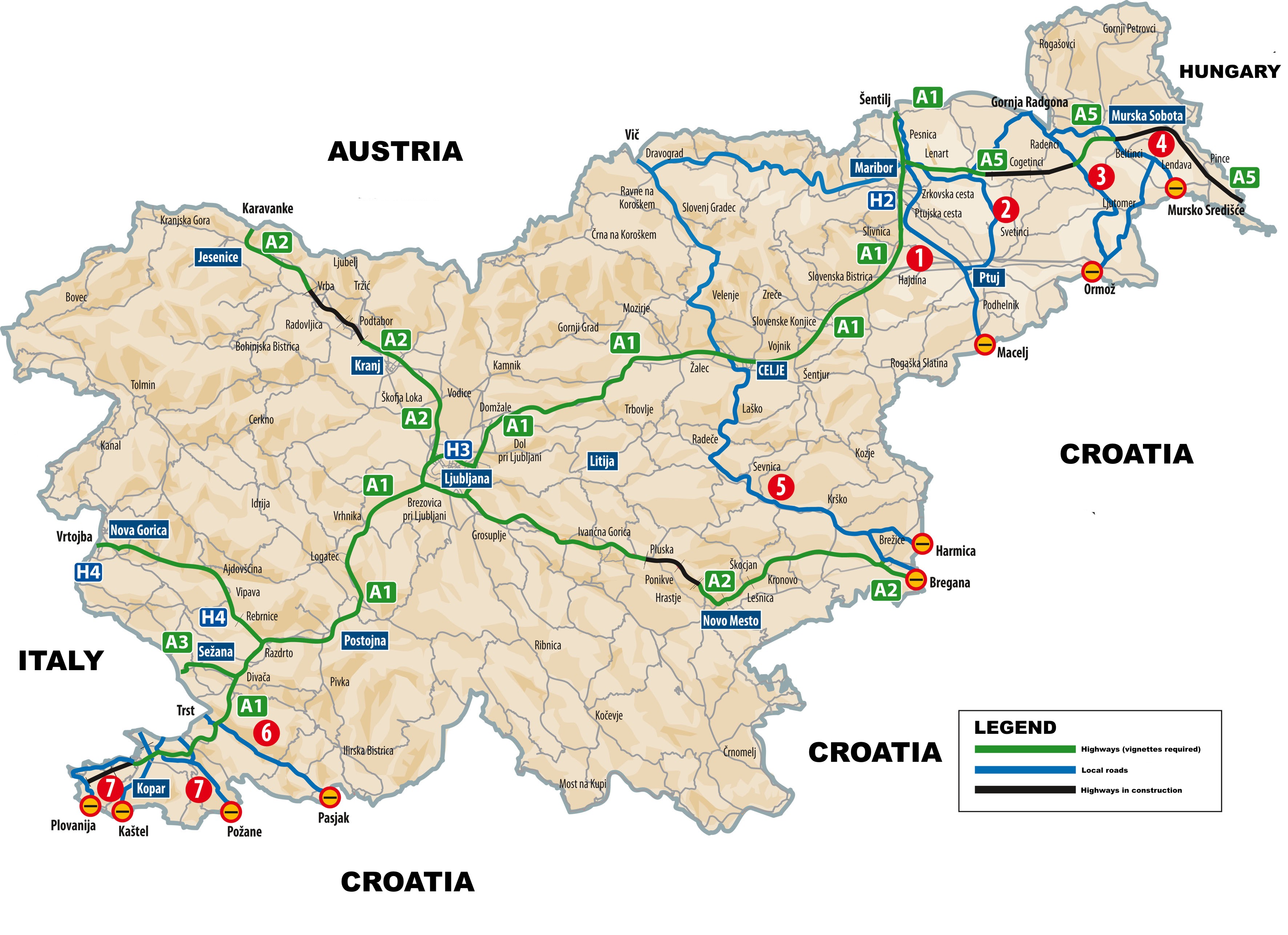 Map Of Europe Highways